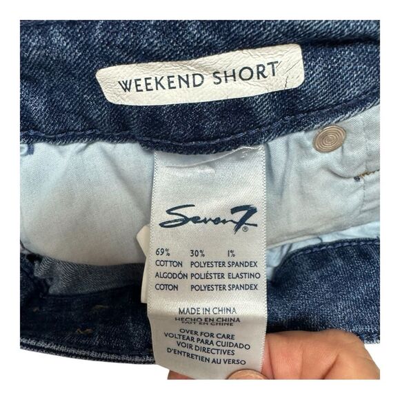 Seven 7 Weekend Pre ppy Boho Festival Denim Jean Shorts Size 4 - Picture 5 of 9
